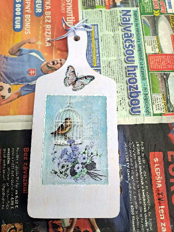 Decoupage na drevo - lopáriky